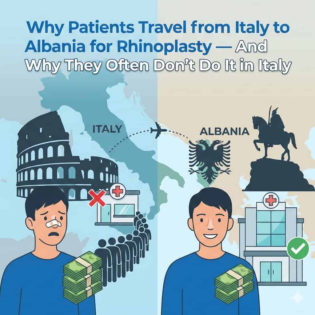 Why Patients Travel from Italy to Albania for Rhinoplasty — And Why They Often Don’t Do It in Italy